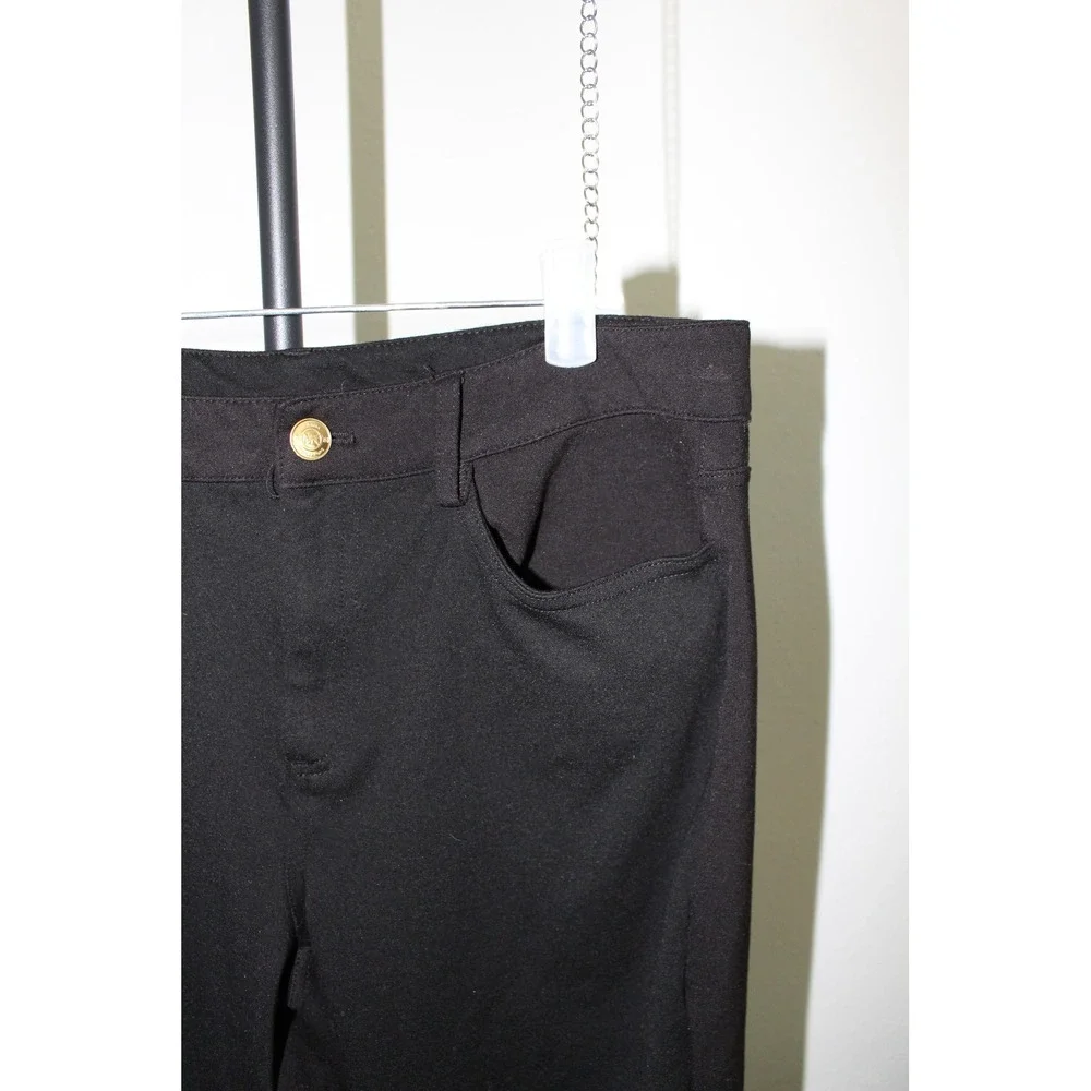 Michael Kors Women's Black Skinny Stretch Ponte Pants High Rise Size M‎